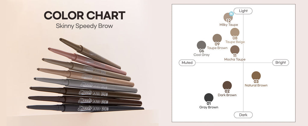 Peripera Speedy Skinny Brow Eyebrow Pencil 1.5mm, Korean Makeup
