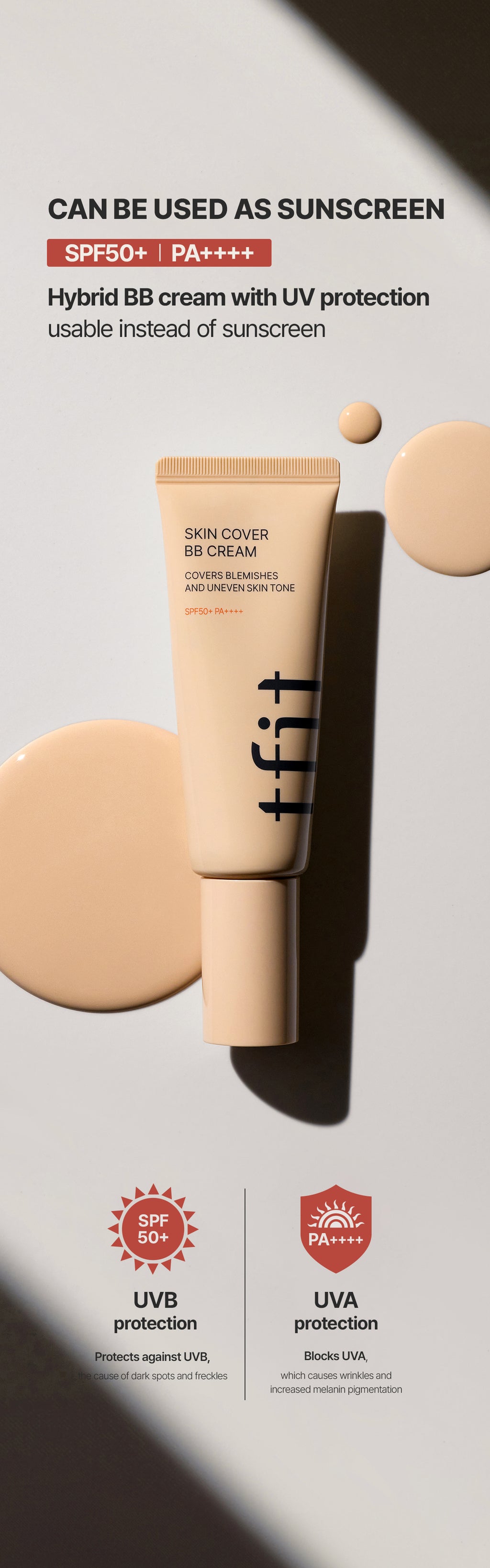 tfit Skin Cover BB Cream SPF50+PA++++ 30g | Korean Makeup