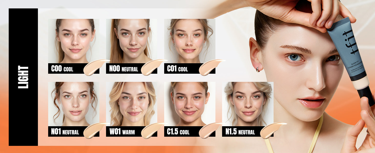 tfit Sleek Fit Cover Foundation 30g,Korean Makeup