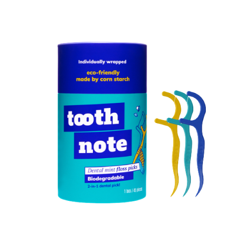 tooth note Dental Mint Floss Pick 45counts×3EA, Korea Oral Care